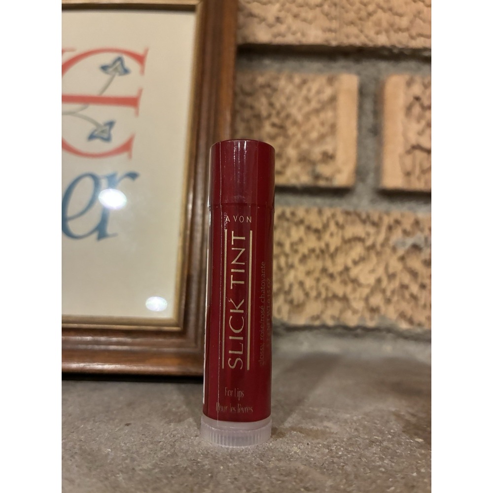 New Vintage Avon SLICK TINT Lip Gloss GLOSSY ROSE